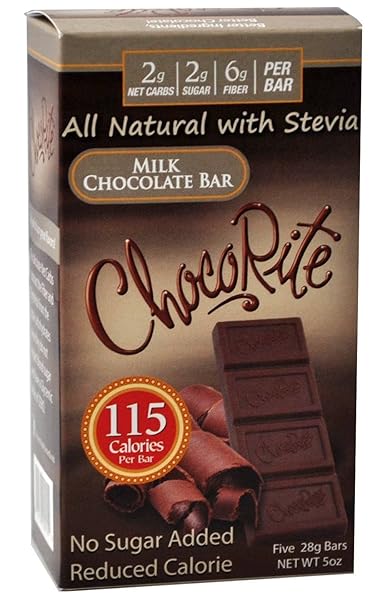 HEALTHSMART FOODS CHOCORITE CHOCOLATE BAR, 5PACK MILK CHOCOLATE