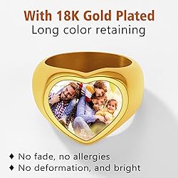 FindChic Customized Signet Photo Rings