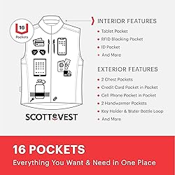 SCOTTeVEST LightEST Vest for Women - 16 Hidden