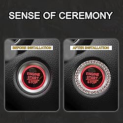 BEYPOVK 2 PCS Car Engine Start Button Crystal