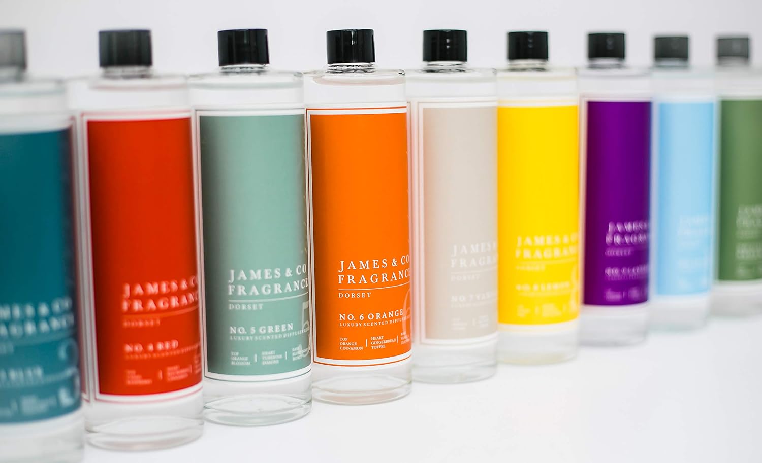 James & Co No. 4 Red (Spiced Berries, Cinnamon and Vanilla) 200ml Fragrance Refill Bottle with 6 Grey Fibre Reeds - Image 4