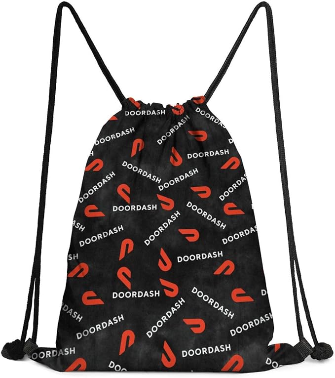 Drawstring Bag College Casual DoordashDyeingdeliveryblacklogo
