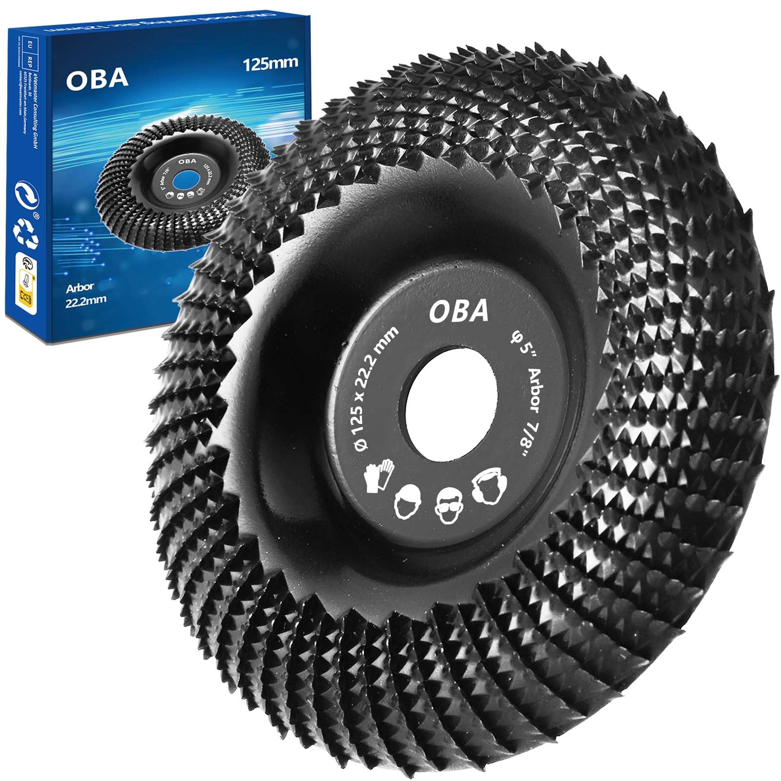 Angle Grinder Wood Carving disc 125mm Wood Grinding Wheel, Grinder Shaping disc for Angle Grinders with 22.23mm Arbor