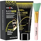 VANECL Blackhead Remover Mask, Charcoal Face Mask,Peel Off Face Mask,Blackhead Mask With Face Mask Brush,Deep Cleansing Facia
