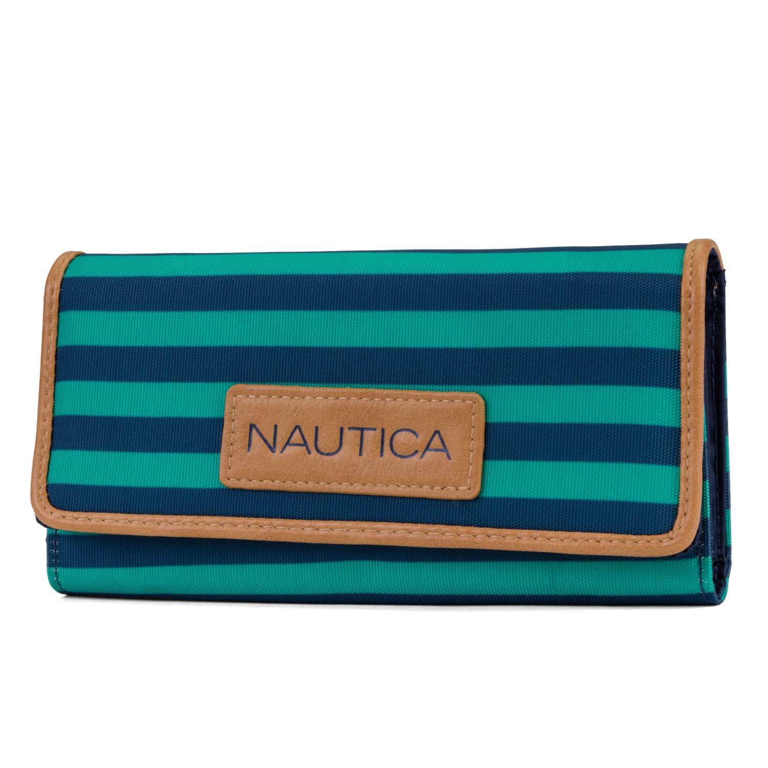 Nautica マネーマネージャー RFID レディース 財布 クラッチオーガナイザー, インディゴ バフ, RFID財布。 Money Manager Wallet | Nautica