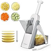SupMaKin Safe Mandoline Slicer for Kitchen, Potato Slicer for Chips, Vegetable & Food Cutter,Thickness Adjustable 0.1-8 mm, K
