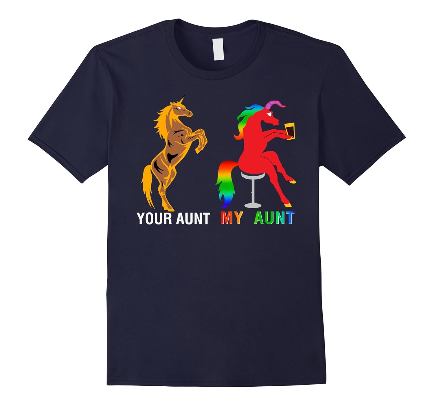 Your Aunt My Aunt Unicorn TShirt-Rose