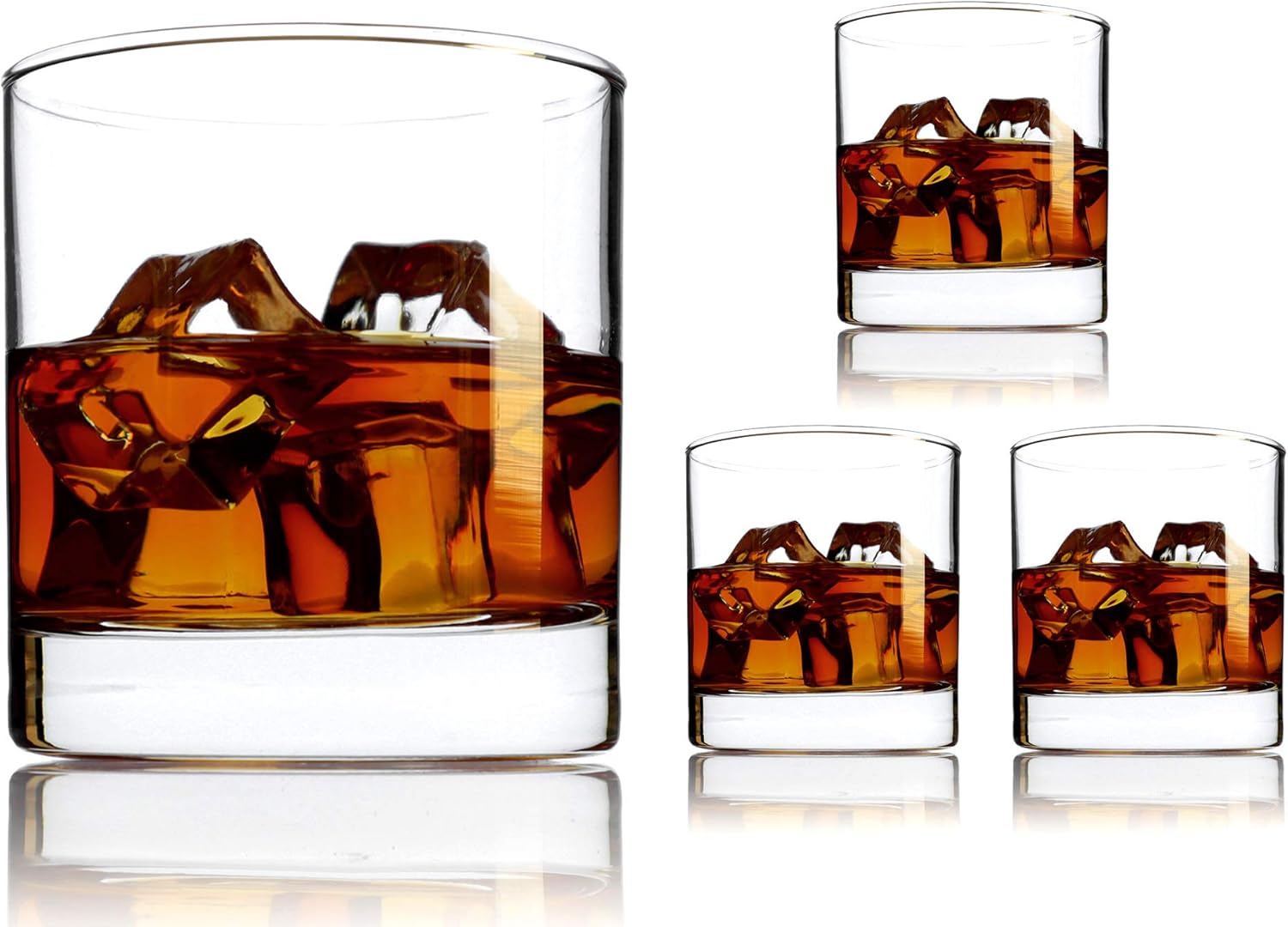 Luxury Whiskey Glasses Made In USA, Thick Bottom