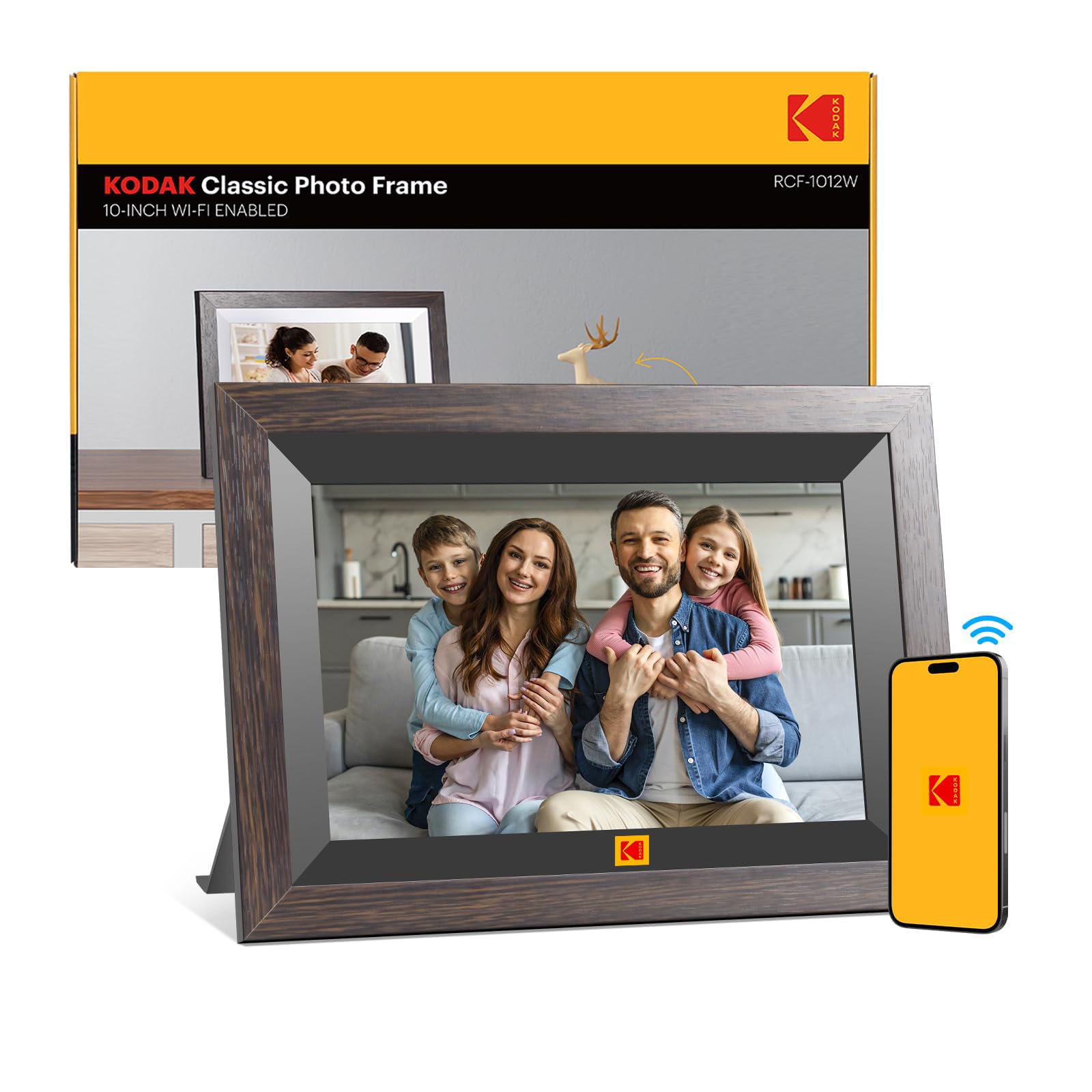 KODAK 10.1 Inch WiFi Digital Picture Frame with 32GB Storage, Electronic Smart Digital Photo Frame 1280x800 IPS Touch Screen, Auto-Rotate, Share Moments Instantly Gifts for Women Mothers Day Christmas