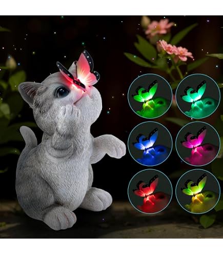 Solar Resin Deer Garden Light With Succulent – 5 LED Lights – Outdoor Decor Statue For Yard, Lawn, Patio – Great Gardening Gift For Women, Mom, Grandma