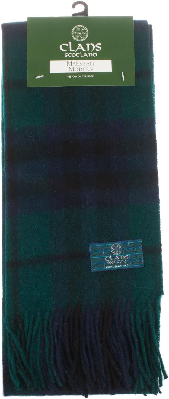 Clans Of Scotland Pure New Wool Scottish Tartan Scarf