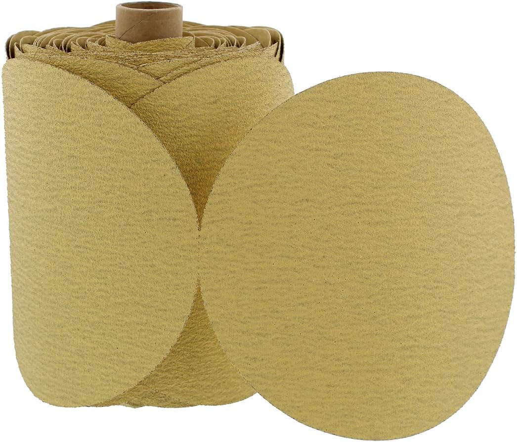 ABN 80 Grit Sandpaper Roll - 6 Inch Round Sanding Discs Aluminum Oxide Sandpaper Discs with Adhesive Back, 100Pc - - 