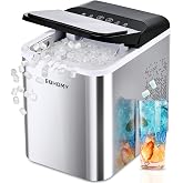 EUHOMY Nugget Ice Makers Countertop, Ready in 8 Mins, 35lbs/24H, Self-Cleaning, Portable Ice Maker Machine with Ice Scoop &amp; Basket, Sonic Ice Maker with Chewable Pellet Ice for Home/Party/RV/Camping