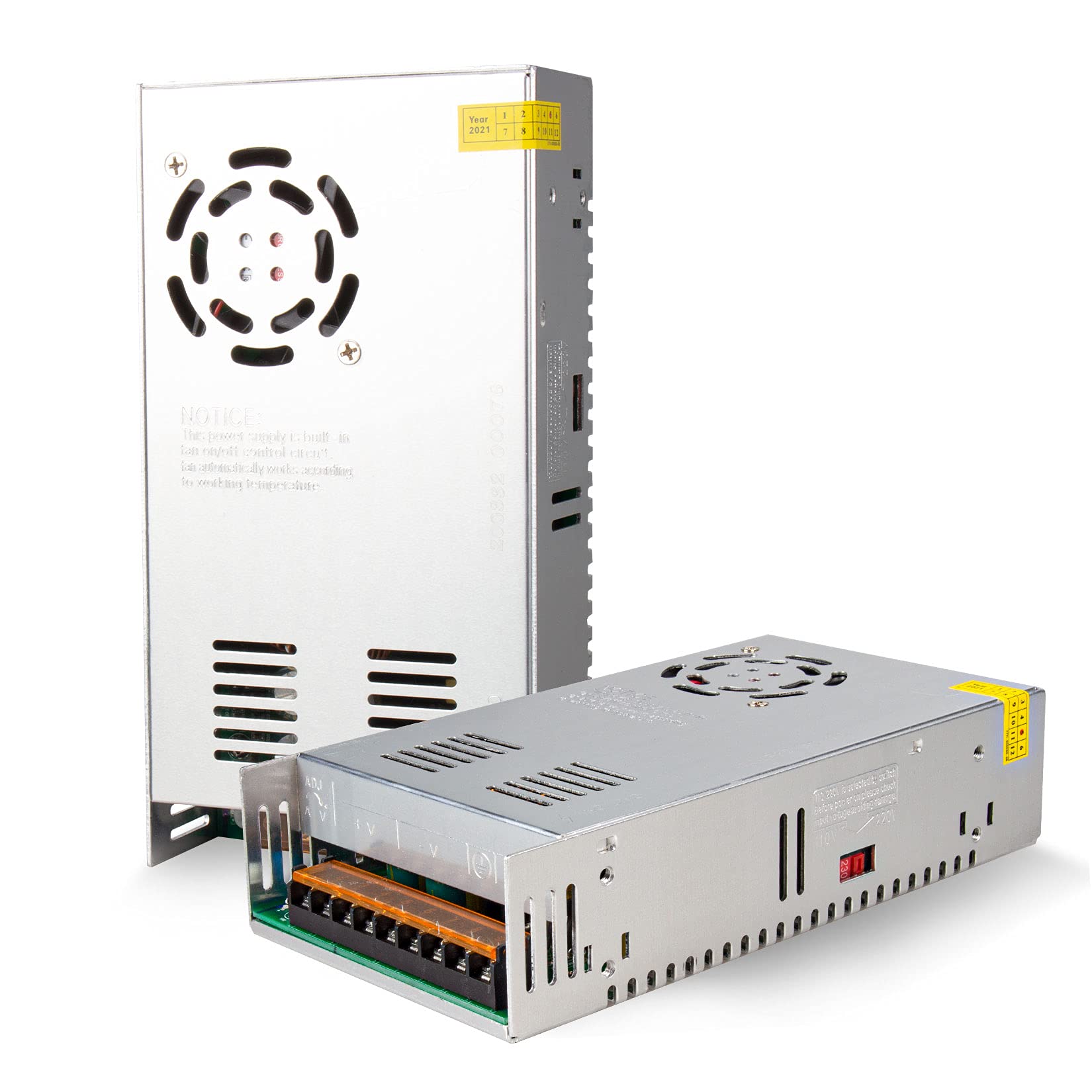 Photo 1 of REALSUN 48V 10A Universal Switching Power Converter Adapter Transformer Regulated Supply AC to DC LED Driver 480w for CCTV, Radio, Computer Project