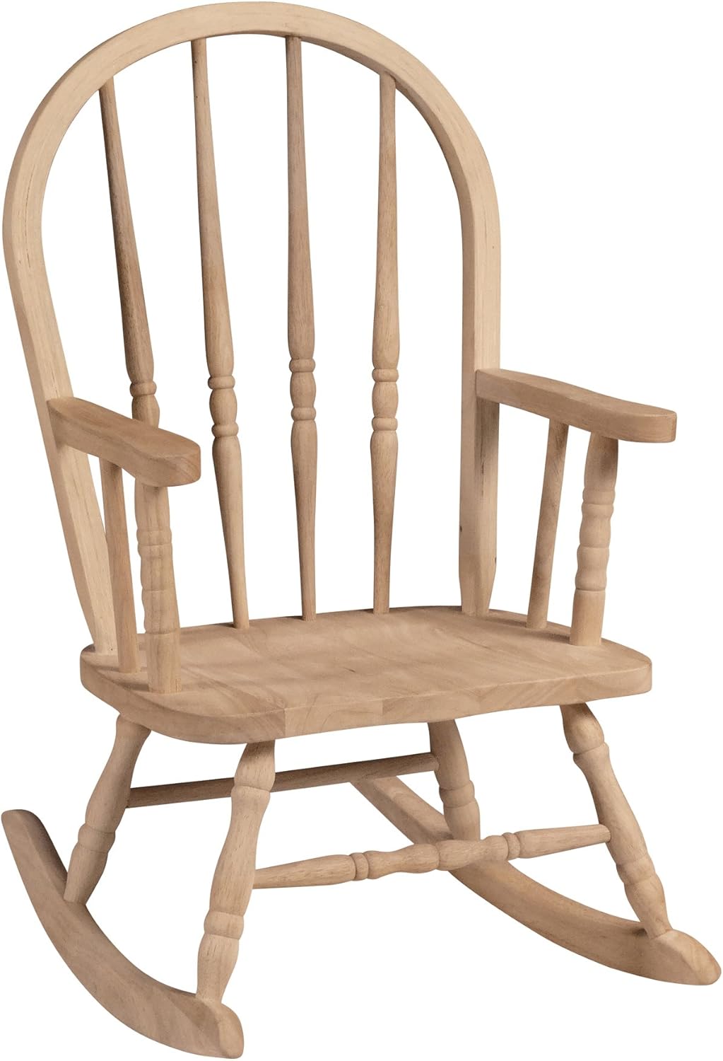 unfinished wood rocking chair child