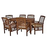 Walker Edison Rendezvous Modern 7 Piece Solid