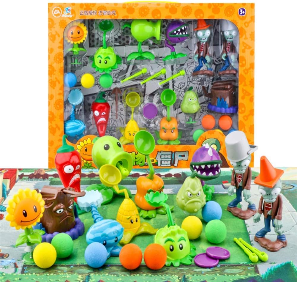 13Pcs/Set Plants Vs Zombies Peashooter Plastic Action Figures Model