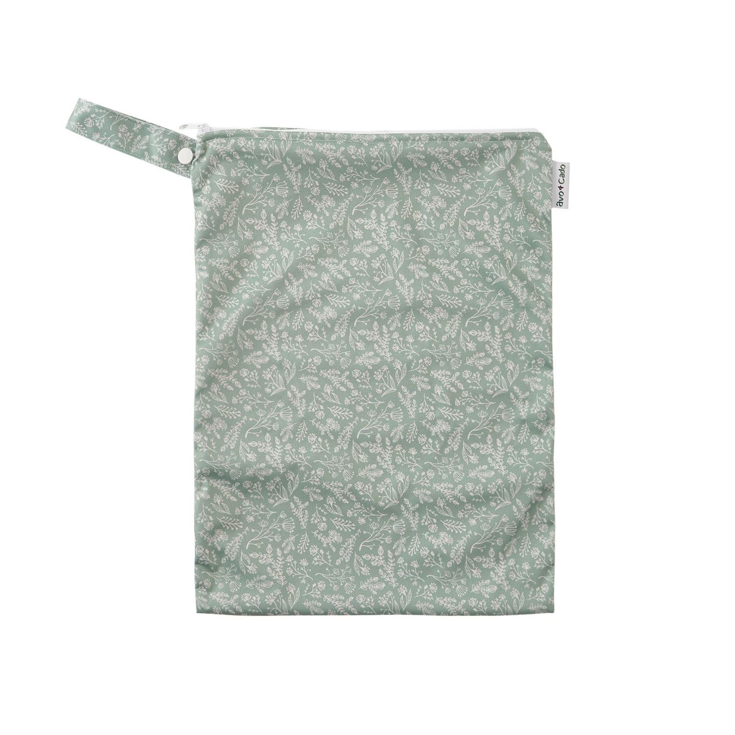 avo + cado Wet Bag UNO (M) – Patterned – Waterproof and Odour-Proof – Size: 29 x 40 cm – Swimming Bag, Laundry Bag, Nappy Bag, Toiletry Bag, Herbs, 29 x 40 cm, Toiletry bag — image 1