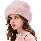 Zando Fuzzy Winter Bucket Hats for Woman - Soft Warm Furry Faux Fur Hat Fashion Cute Fluffy Fisherman Cap for Outdoor Travel