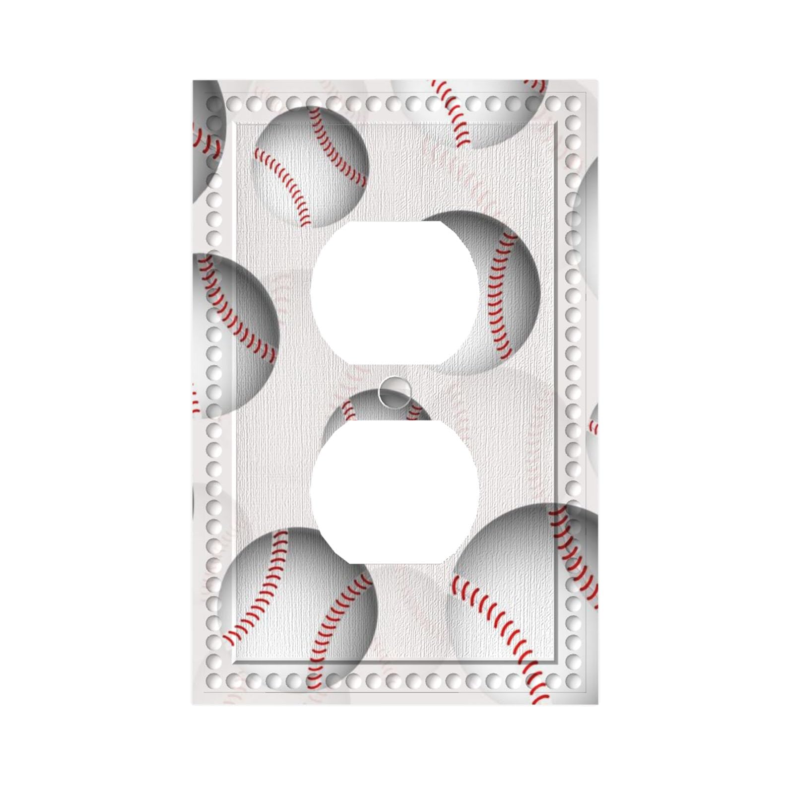 Cuitxrac Sports Design Baseball 1-Gang Outlet Cover