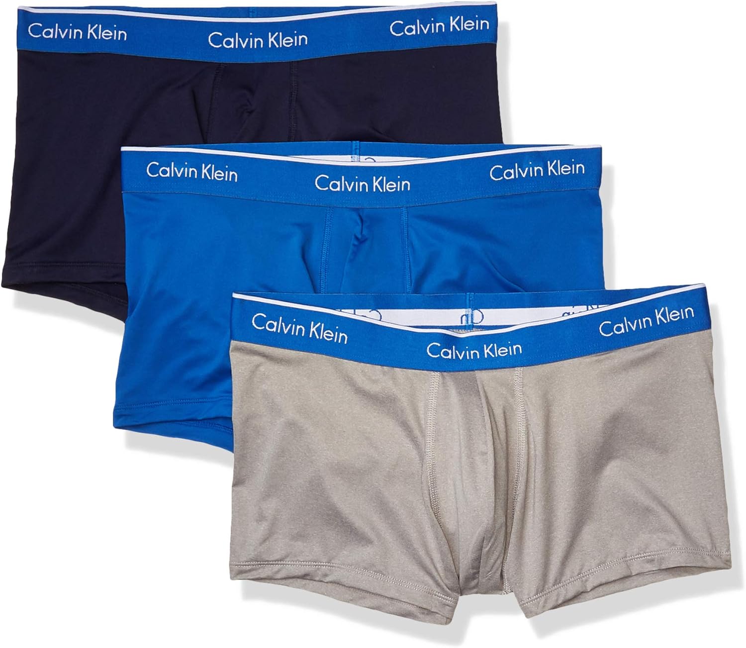 Calvin Klein Men's Microfiber Stretch Multipack Low Rise Trunks: Clothing