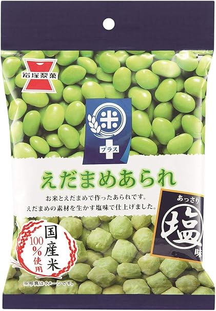 Amazon 岩塚製菓 米 えだまめあられ塩味 36g 10袋 岩塚製菓 食品 飲料 お酒 通販