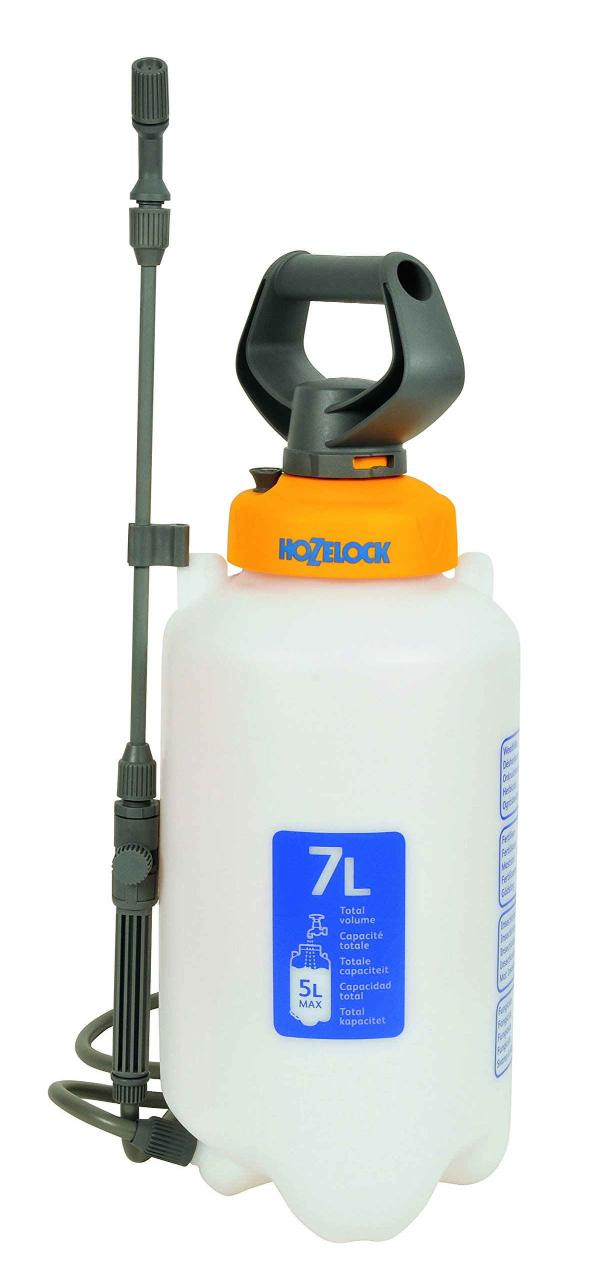 Hozelock 4507 0000 Standard 7 litre Sprayer (max fill* 5L), White, 17.2 cm*45.6 cm*17.4 cm