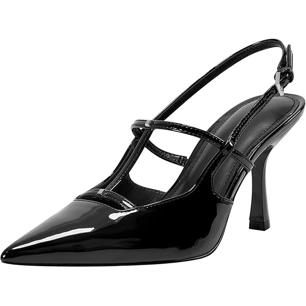 Amazon.com | Marc Fisher Women's Arzia Pump, Black Patent 001, 5
