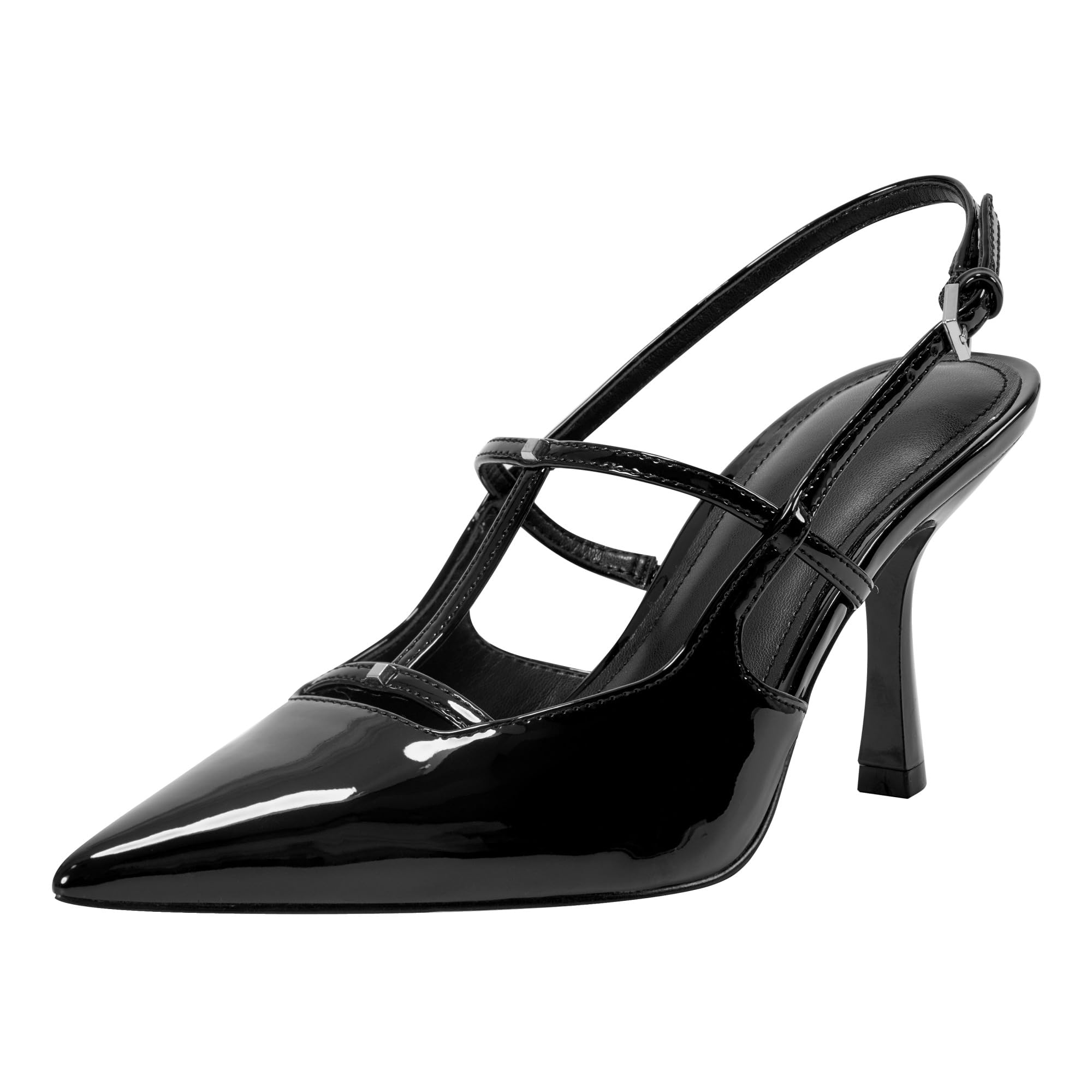 Marc Fisher Women’s Remmi Pump, Black Patent 001, 7.5