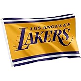 Desert Cactus LA Lakers Flag Los Angeles NBA National Basketball Association 100% Polyester Indoor Outdoor 3x5 feet Team Flags (Flag B)