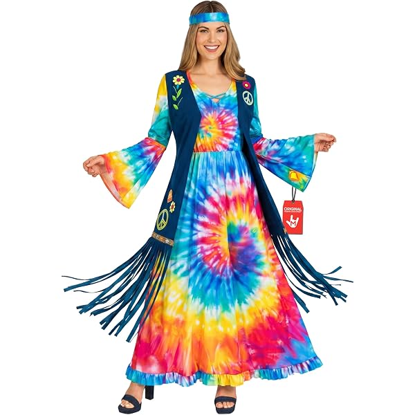 Amazon.com: YUWETAO Hippie Costume Women 60s-70s Retro Disco Gypsy  Performance Costume Halloween Carnival Ballroom Dress and Vest Suit (Brown,  S) : Clothing, Shoes & Jewelry