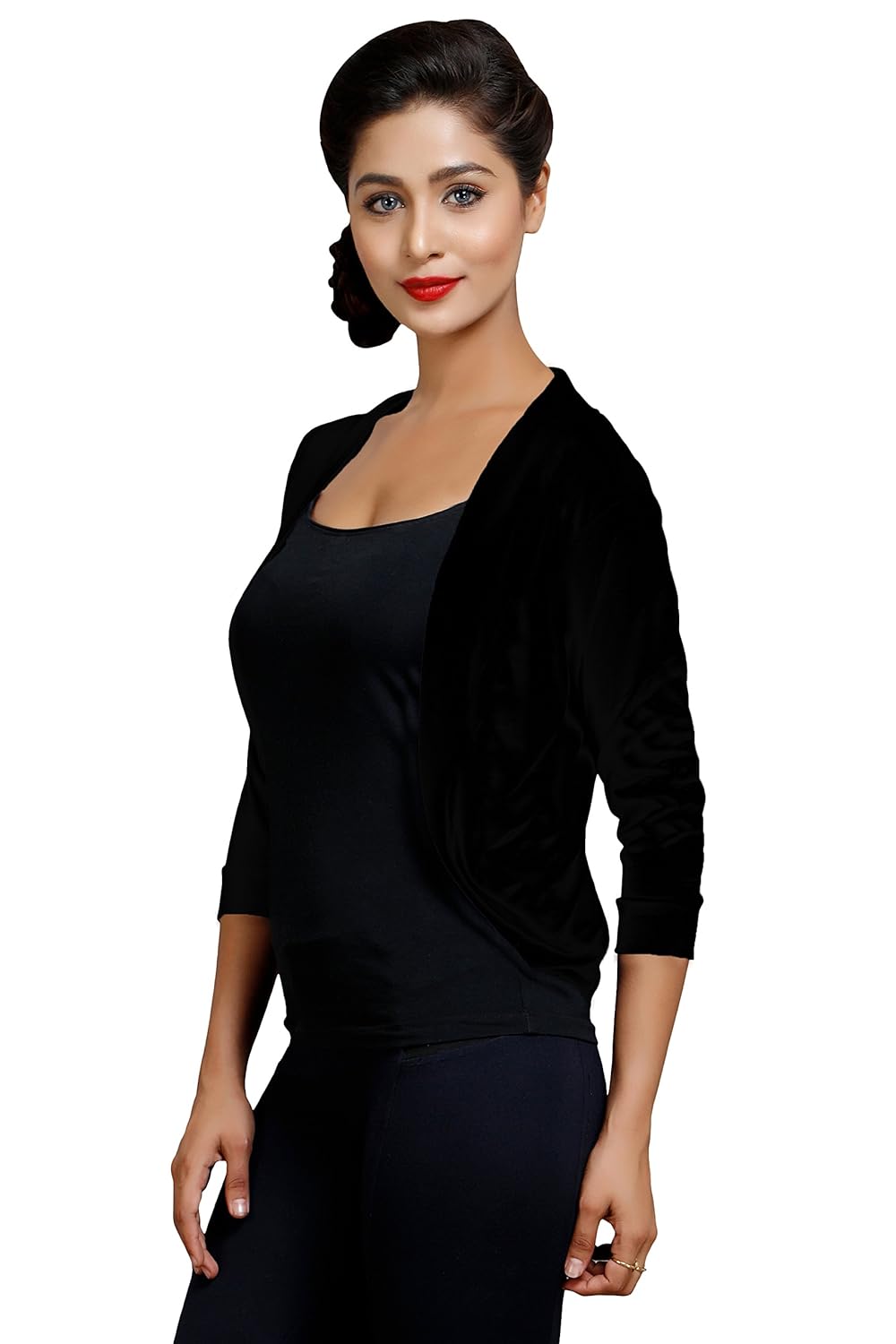 goodtry women's shrug-black