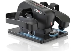 FUNMILY Under Desk Elliptical Machine, Large LCD Ellipse Leg Exerciser as Seen on TV, While Sitting for Seniors/Adults, 100% Pre-Assembled Exercise Equipment with Remote & Magnetic Storage