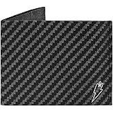 SUPERVEK Carbon Fiber Stitched Paper Wallet - Vegan Mighty Thin Tear & Water-Resistant Slim Wallet for men - Mens Credit Card Holder Wallet - Minimalist Streetwear Bifold Wallets for Men - RFID