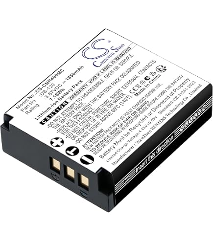 1850mAh Replacement Battery for Ricoh GR IV, R4, DB-120 : Amazon