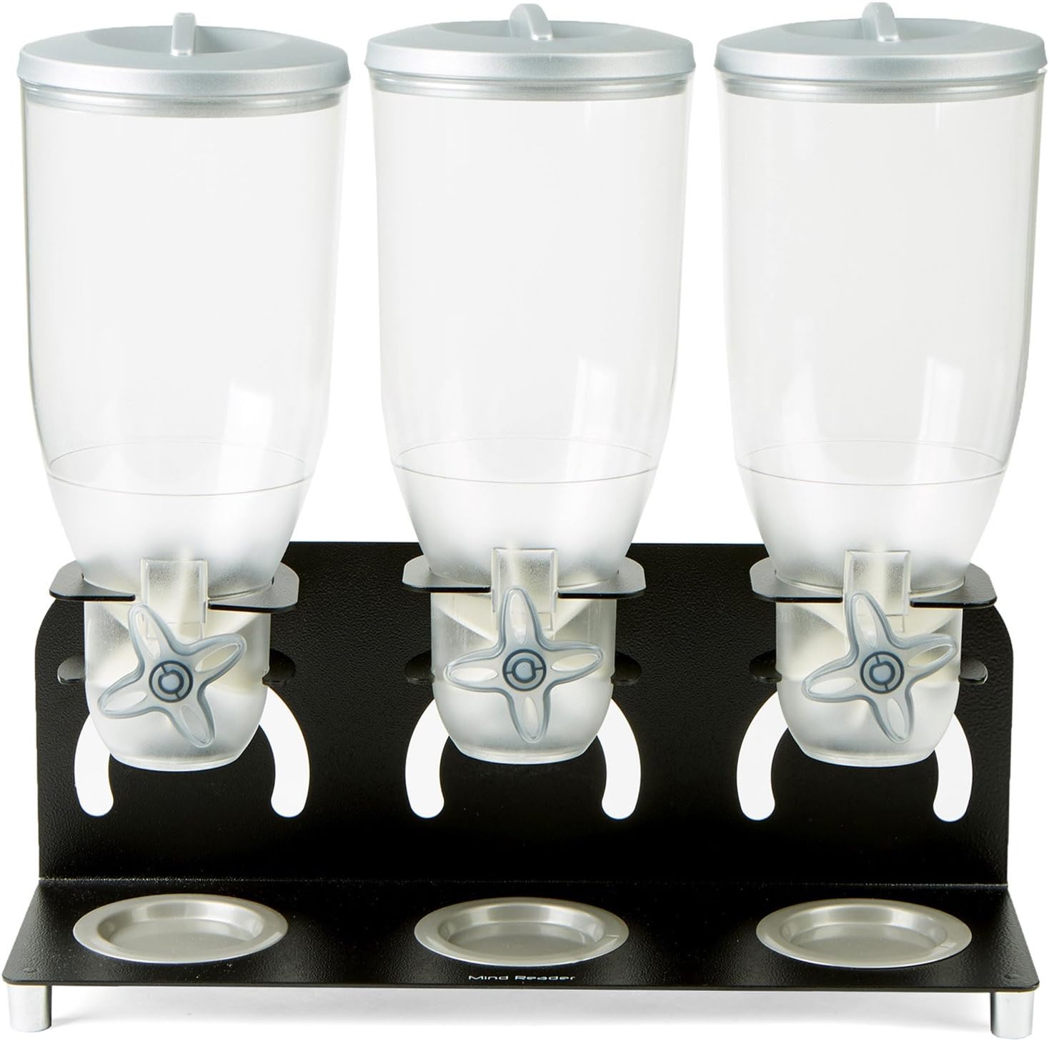 Mind Reader Metal Triple Cereal Dispenser, Black: Kitchen & Dining
