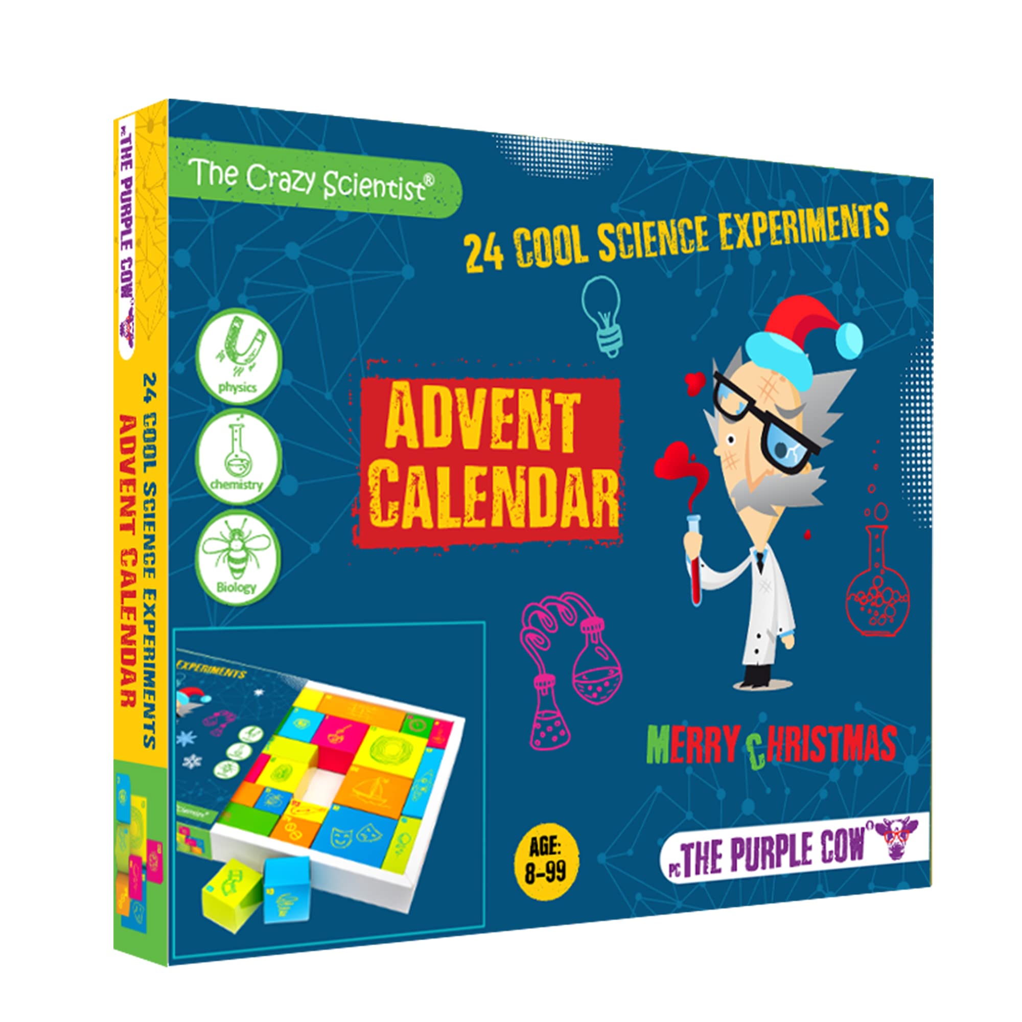 The Crazy Scientist Advent Calendar - 24 Cool Science Experiments - 2025 Countdown to Christmas for Kids Who Love Science. Age 8-99