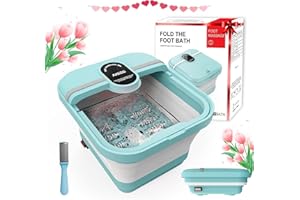 AISZG Birthday gifts for women/men- Foot Spa Foot Bath - Foot Spa Bath with 8 Massage Rollers,Collapsible Foot Spa with Heat,Foot Massager with Heat gifts for women/men gifts for mom/dad