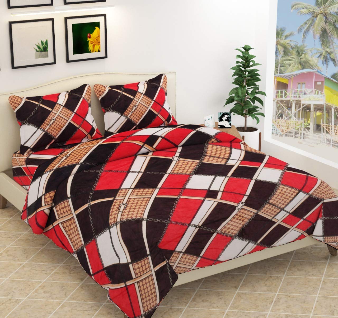 Temoli® King Size Warm bedsheets for Winter , Winter bedsheets for King