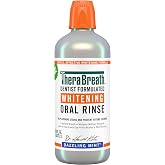 TheraBreath Whitening Mouthwash, Dazzling Mint, 1 Liter | Dentist Formulated, Alcohol Free, Teeth Whitening