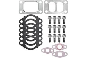 PARSLUCK Exhaust Manifold Gaskets Kit with Studs Nuts for Dodge for Cummins 5.9L 6.7L 24V 1998-2019 Replace 1045986 1045985 1