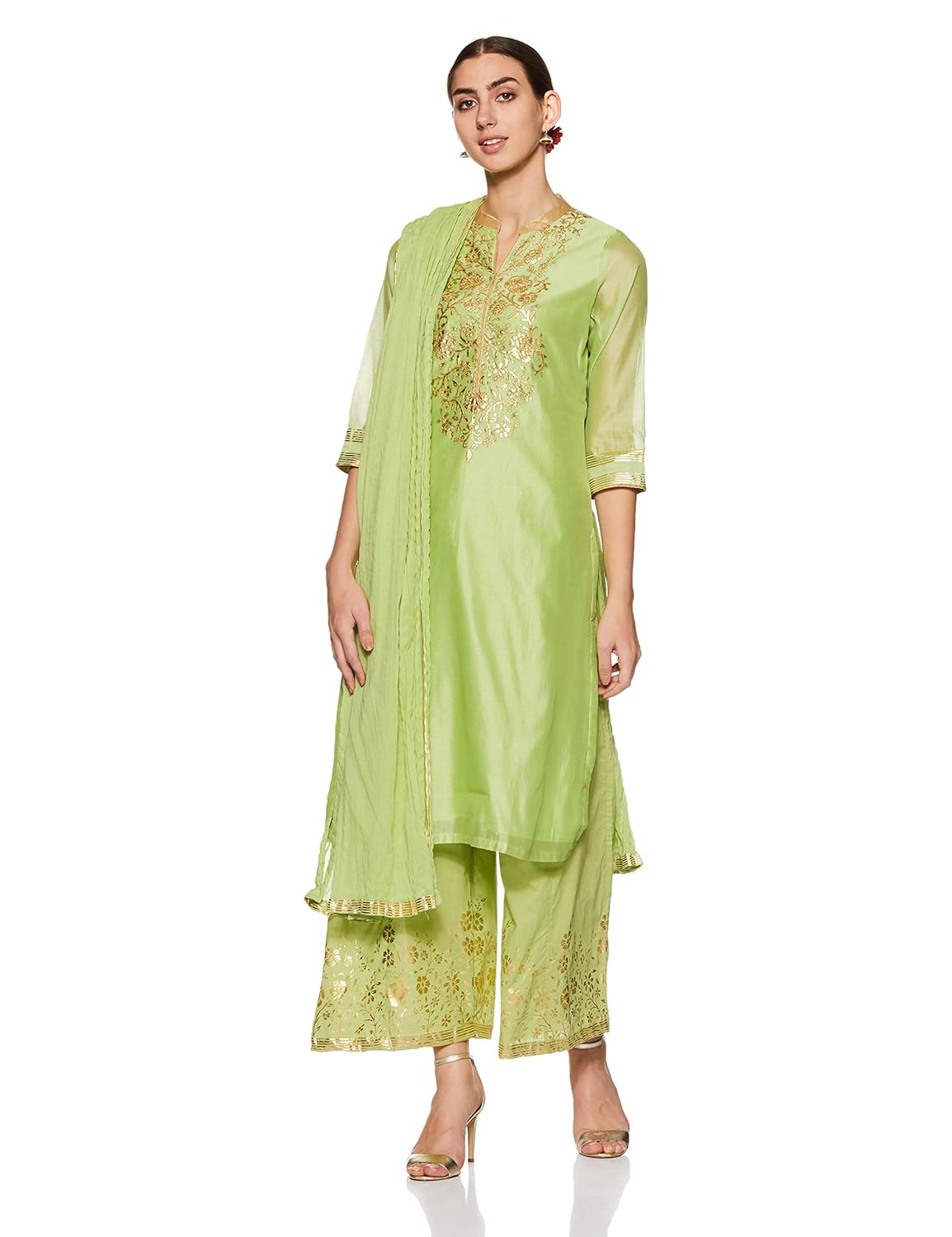 biba women's straight salwar suit set