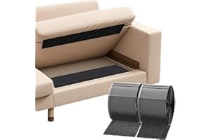 TEUVO 4.3" x 26.3 Feet Adhesive Hook and Loop Tape Heavy Duty Cushion Grip, Non Slip Couch Cushion Strips to Keep Couch Cushion Mattress from Sliding Outdoor No Punching Picture Wall Hanging Strips