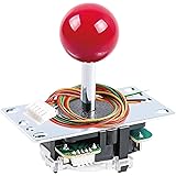 SANWA JLF-TP-8YT Joystick Red Original - for Arcade Jamma Game 4 & 8 Way Adjustable, Compatible with Catz Mad SF4 Tournament 
