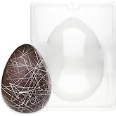 CybrTrayd E153 Chocolate Candy Mold &ndash; 2LB. Egg Shape &ndash; 1 Cavity 8&rdquo; x 5-1/2&rdquo; x 2-3/4&rdquo;