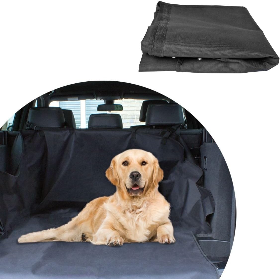 SHINE Car Rear Back Seat Cover Boot Protector Pet Cover Liner Protector Durable- Heavy Duty, Black - Image 3