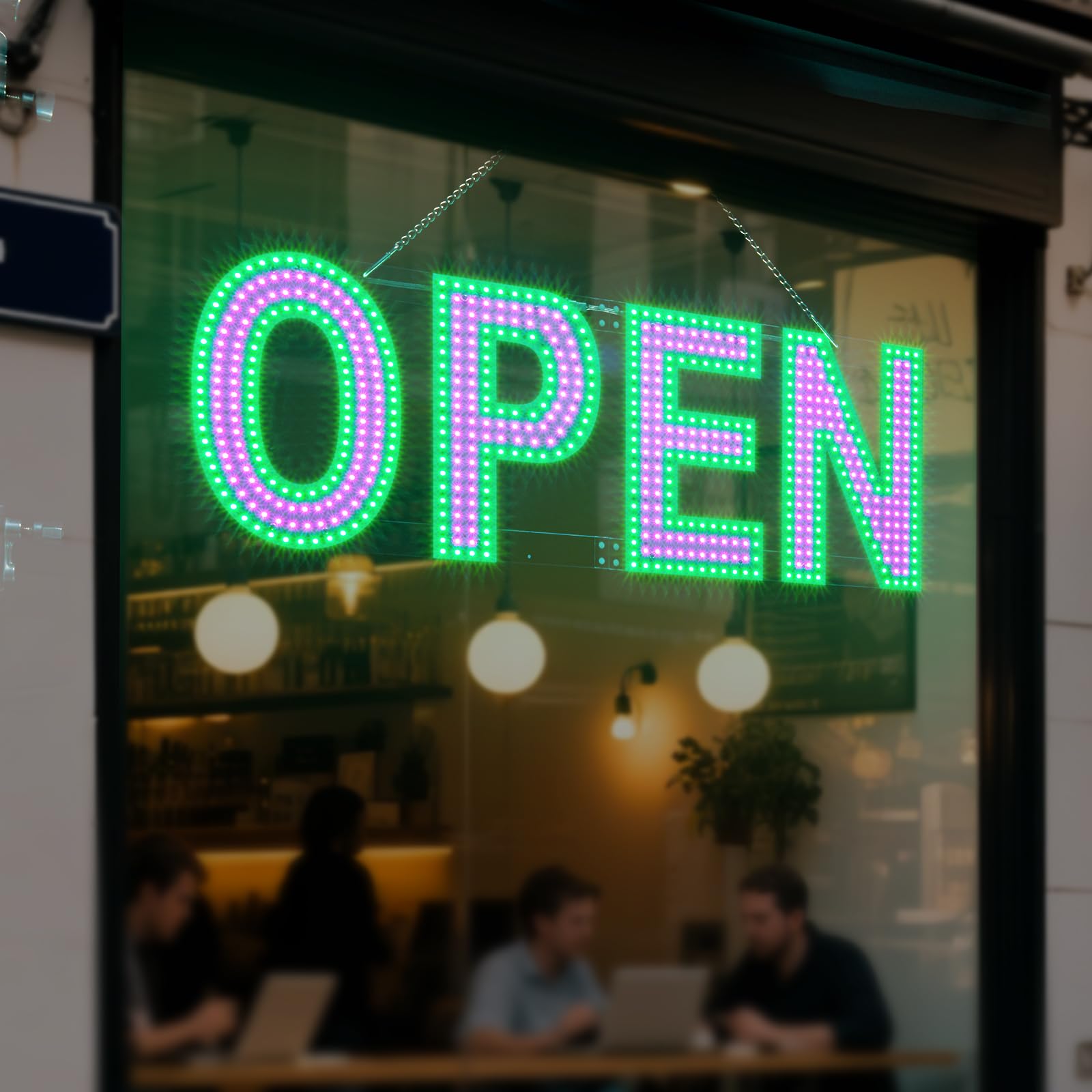 LED Open Signs for Business,30"L x 10"W Large Open Sign LED with 9 ...
