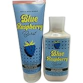 Bath & Body Works Blue Raspberry Burst Body Lotion and Ultimate Hydration Cream 8 Ounces Each Set of 2