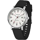 JIANDUN Waterproof Nurse Watch for Medical,Professionals,Students,Women Men, 24 Hour with Second Hand, Military Time Easy to Read Dial