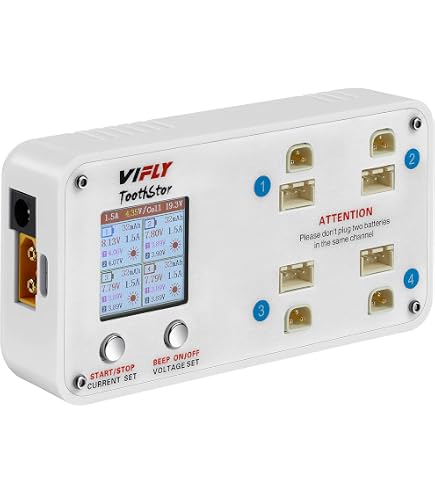 Amazon.com: SoloGood VIFLY ToothStor 4 Port 2S Balance Charger